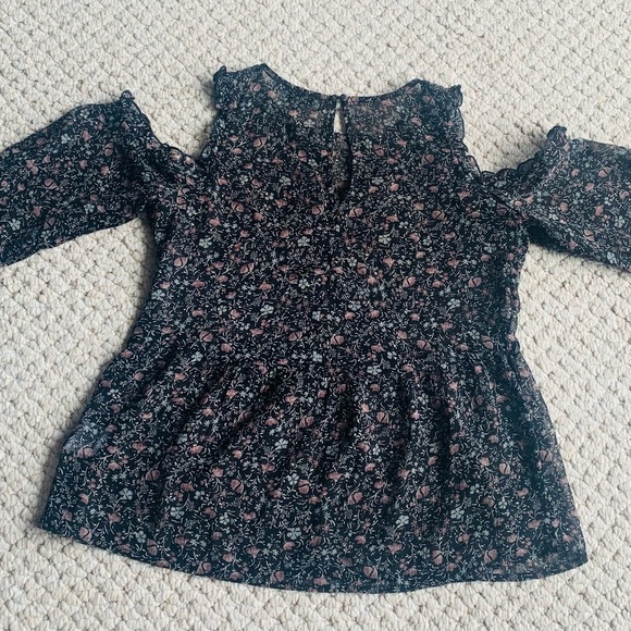 American Eagle floral cold-shoulder blouse - Picture 3 of 5